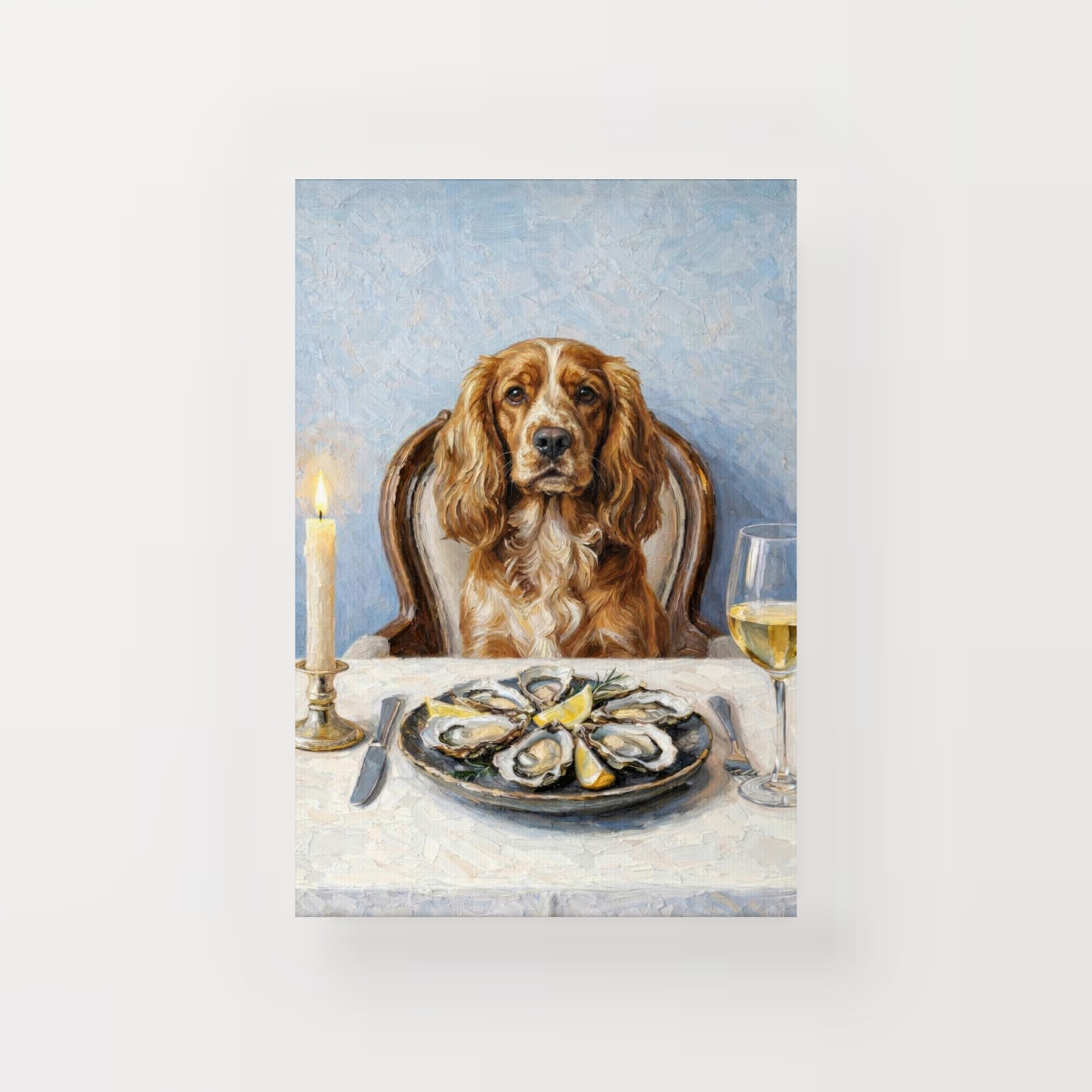 Goodboy Gallery product photo - Clam Bar Classic Portrait for 1 Pet - Canvas Only - Unframed Canvas