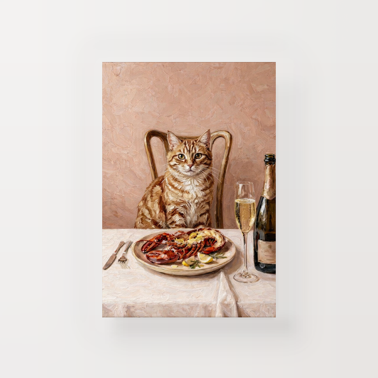 Goodboy Gallery product photo - Lobster Night Portrait for 1 Pet - Canvas Only - Unframed Canvas