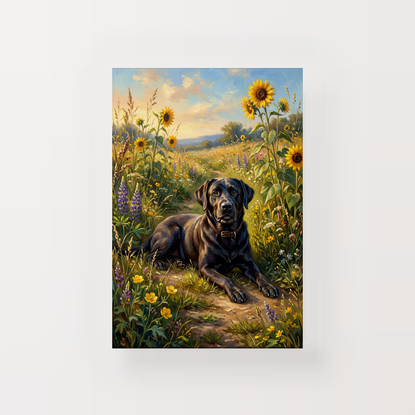 Goodboy Gallery product photo - Wildflower Meadow Portrait for 1 Pet - Canvas Only - Unframed Canvas