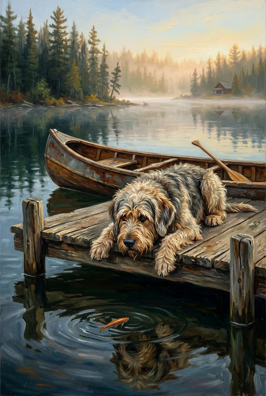 Lake House Companion Portrait for 1 Pet