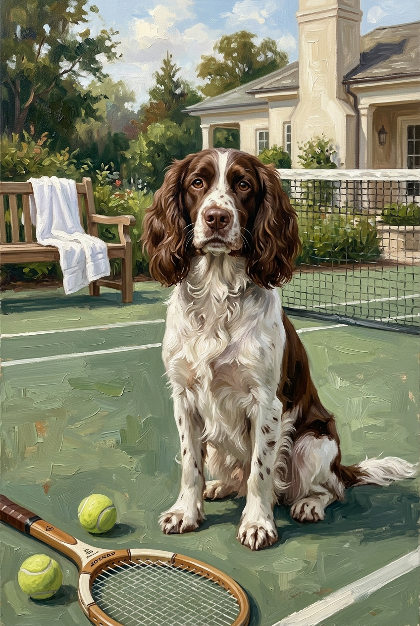 Tennis Club Portrait for 1 Pet
