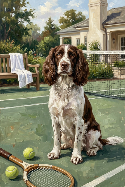 Tennis Club Portrait for 1 Pet