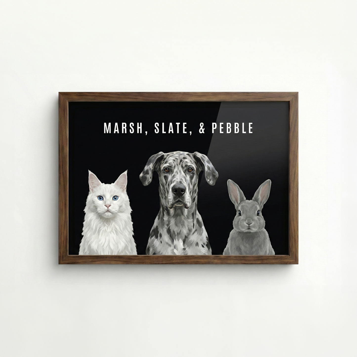 Custom Portrait for 3 Pets