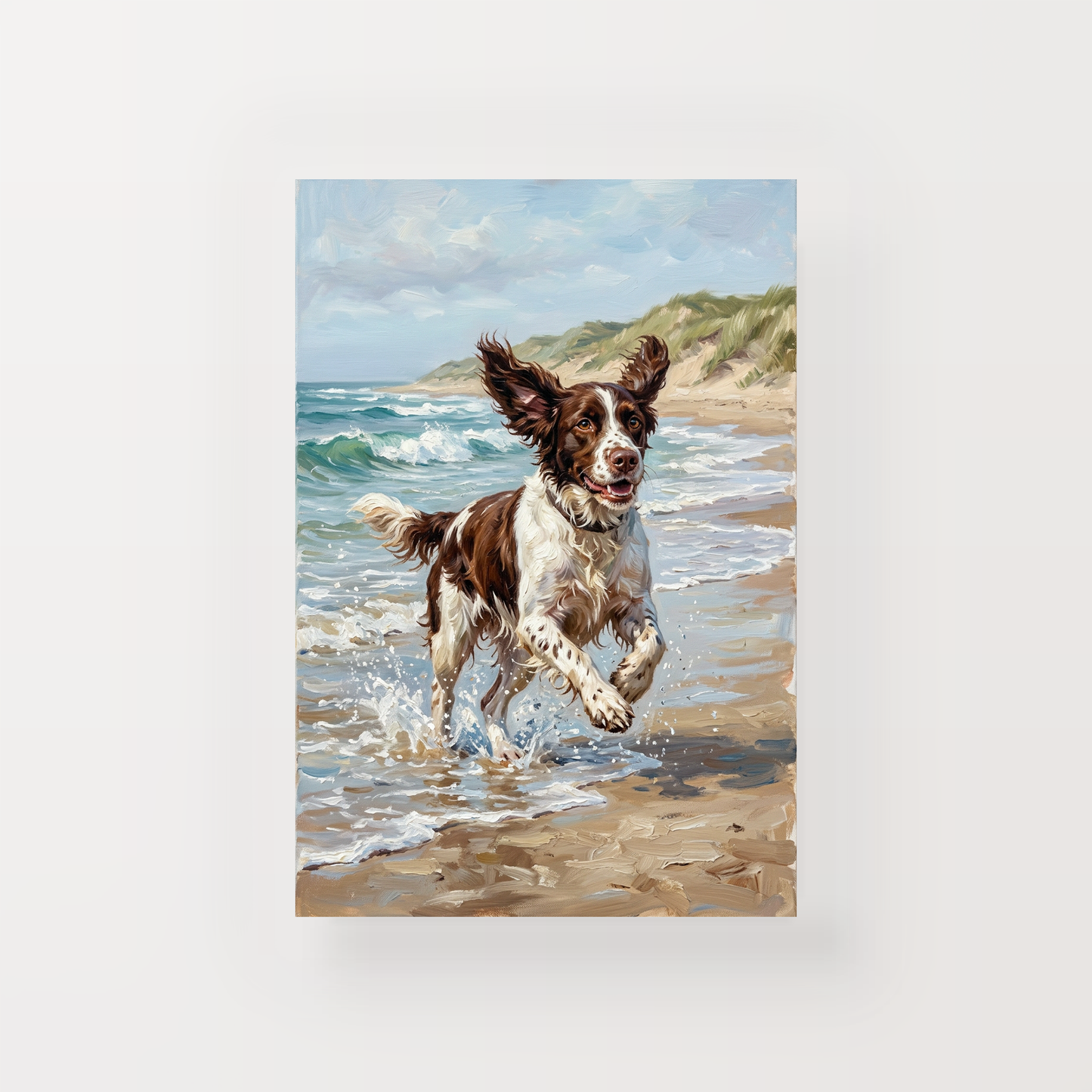 Goodboy Gallery product photo - Beach Run Portrait for 1 Pet - Print Only - Unframed Print