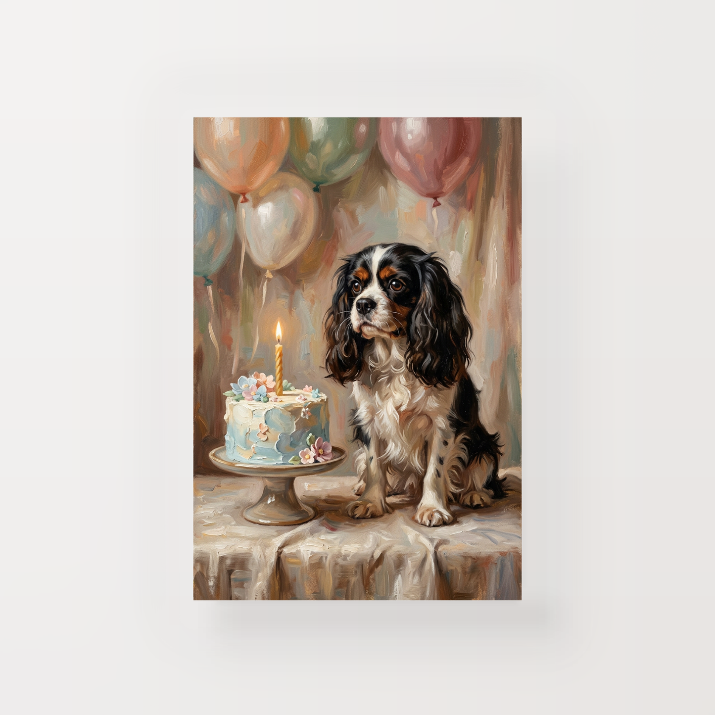 Goodboy Gallery product photo - Birthday Cake Pink Portrait for Small Pets - Print Only - Unframed Print