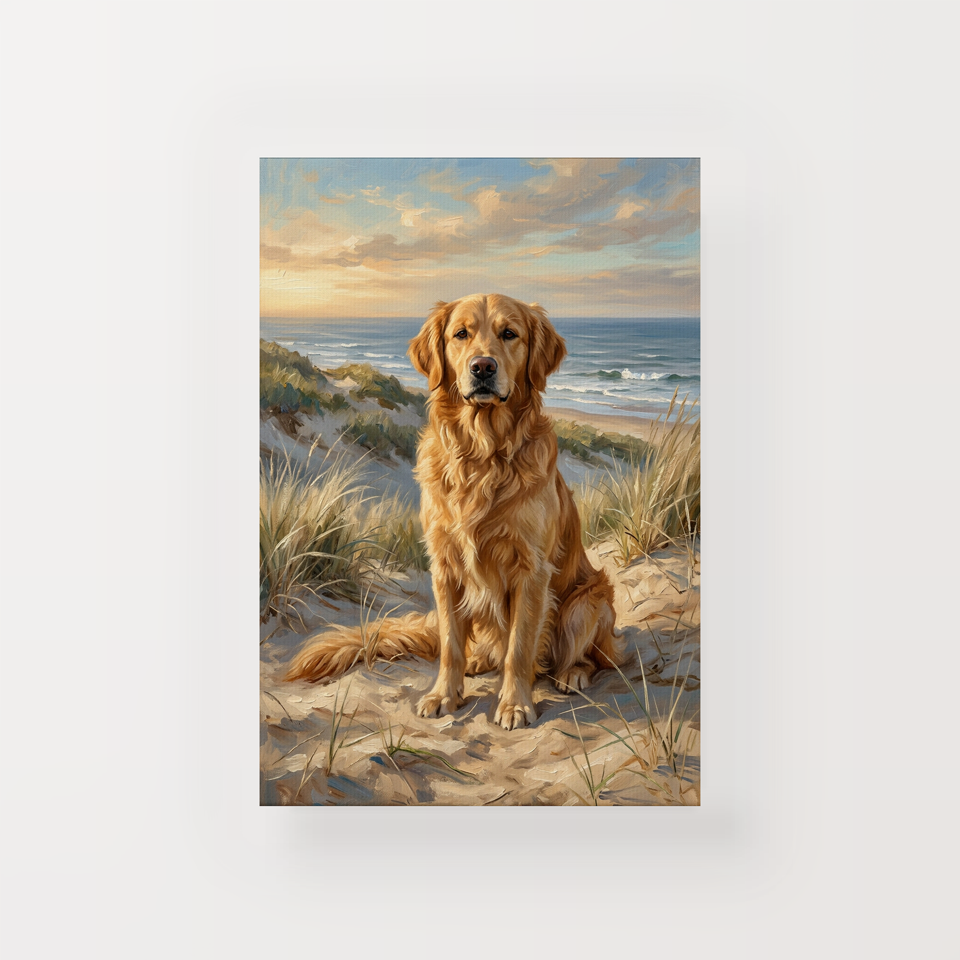 Goodboy Gallery product photo - Coastal Dunes Portrait for 1 Pet - Canvas Only - Unframed Canvas