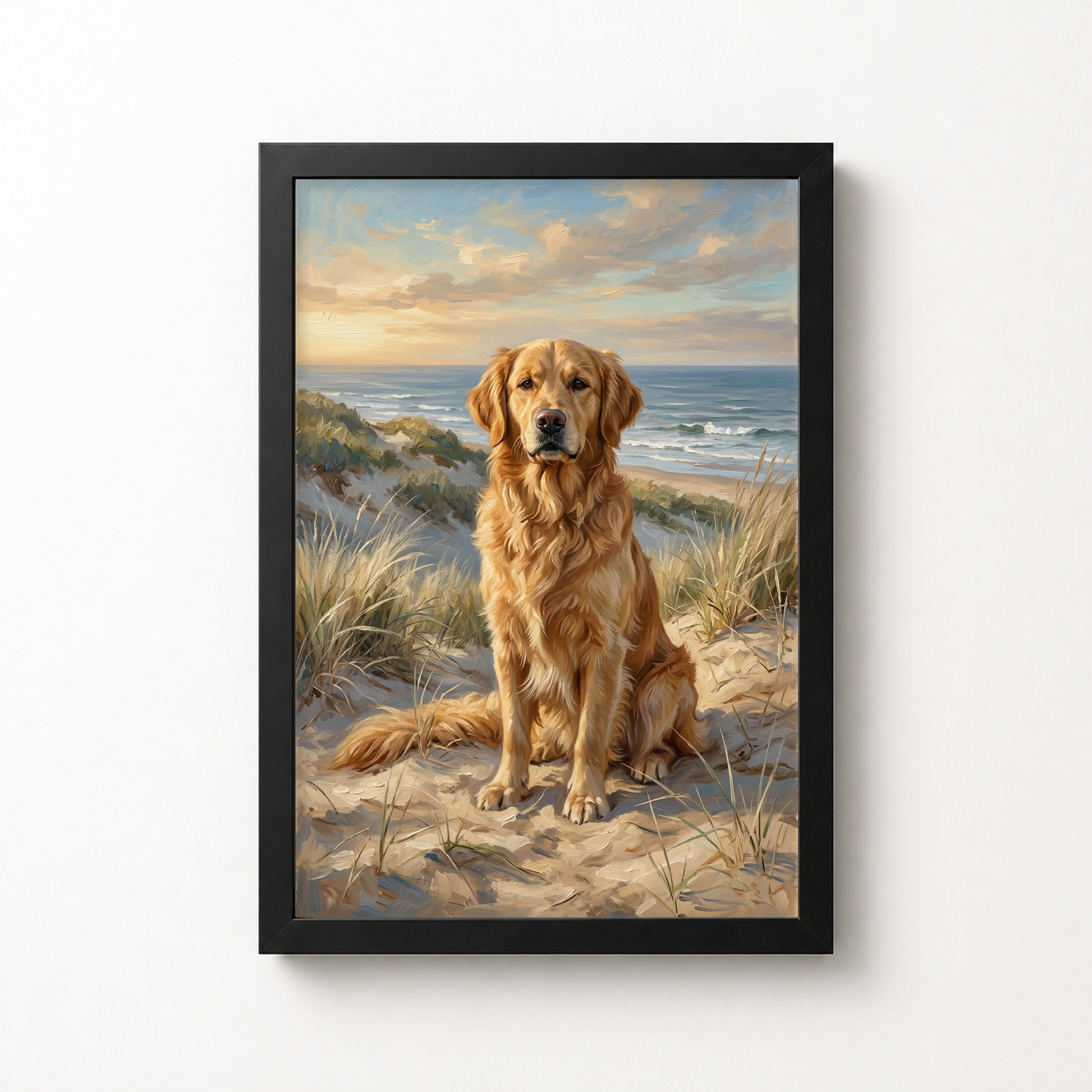 Goodboy Gallery framed product photo - Coastal Dunes Portrait for 1 Pet
