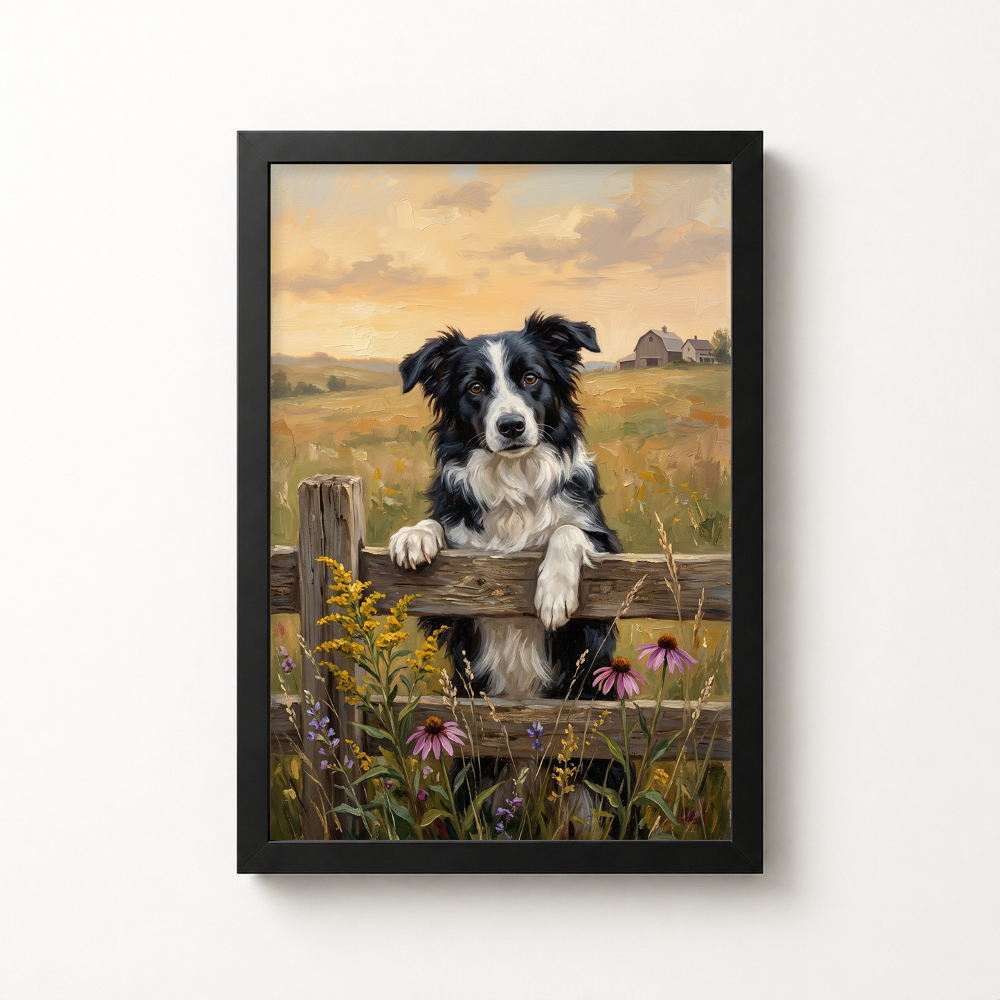 Goodboy Gallery framed product photo - Flower Fence Portrait for 1 Pet