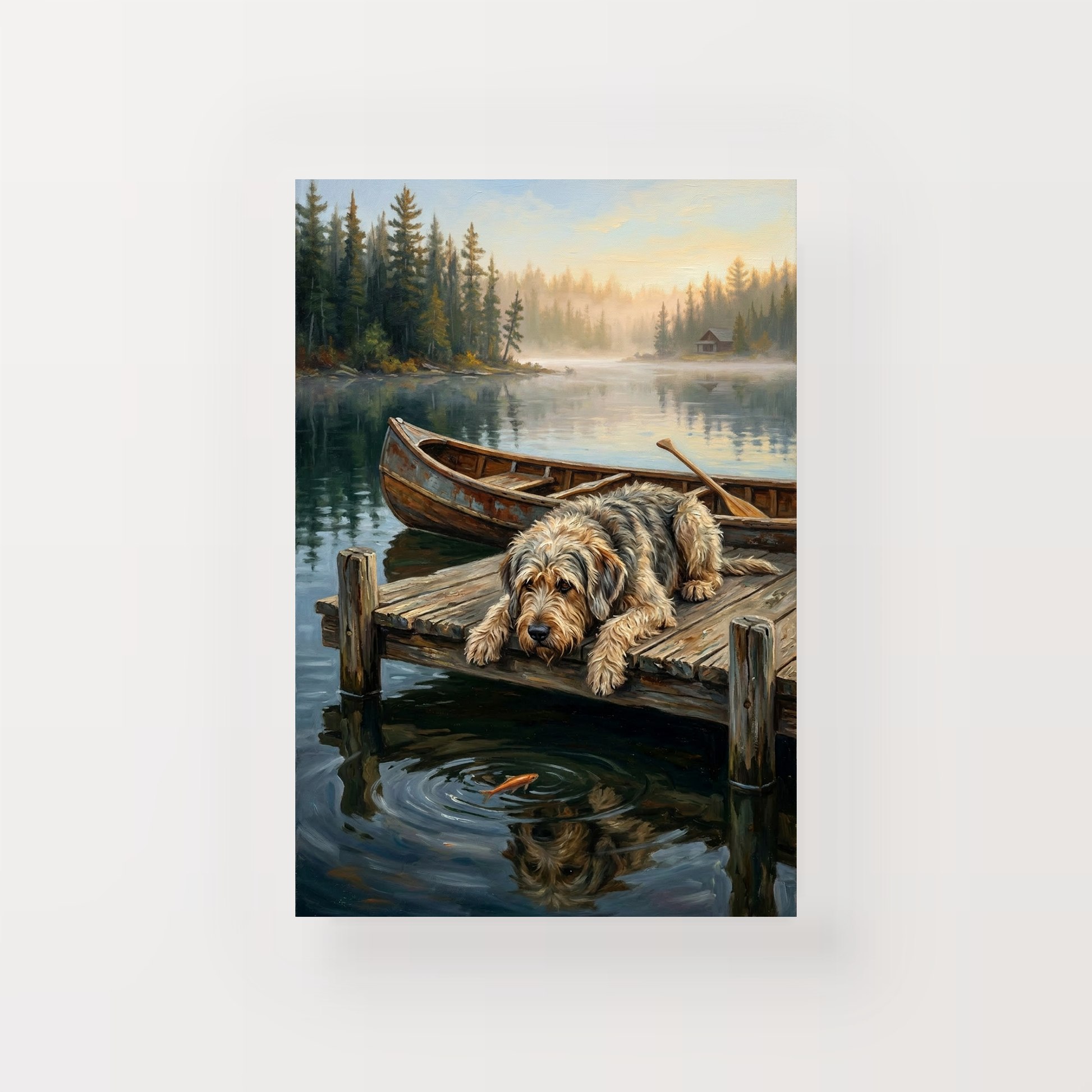 Goodboy Gallery product photo - Lake House Companion Portrait for 1 Pet - Print Only - Unframed Print