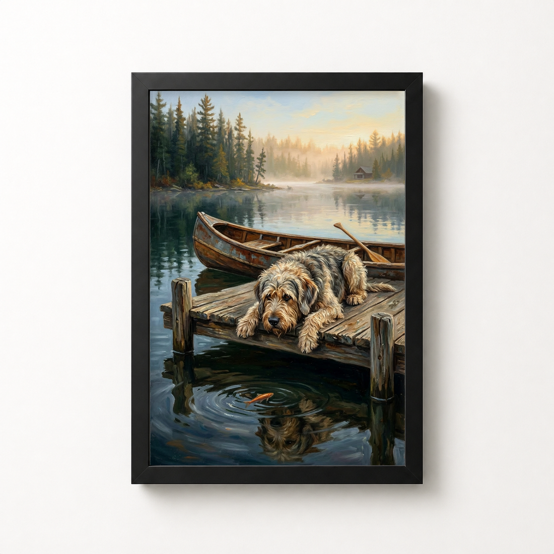 Goodboy Gallery framed product photo - Lake House Companion Portrait for 1 Pet