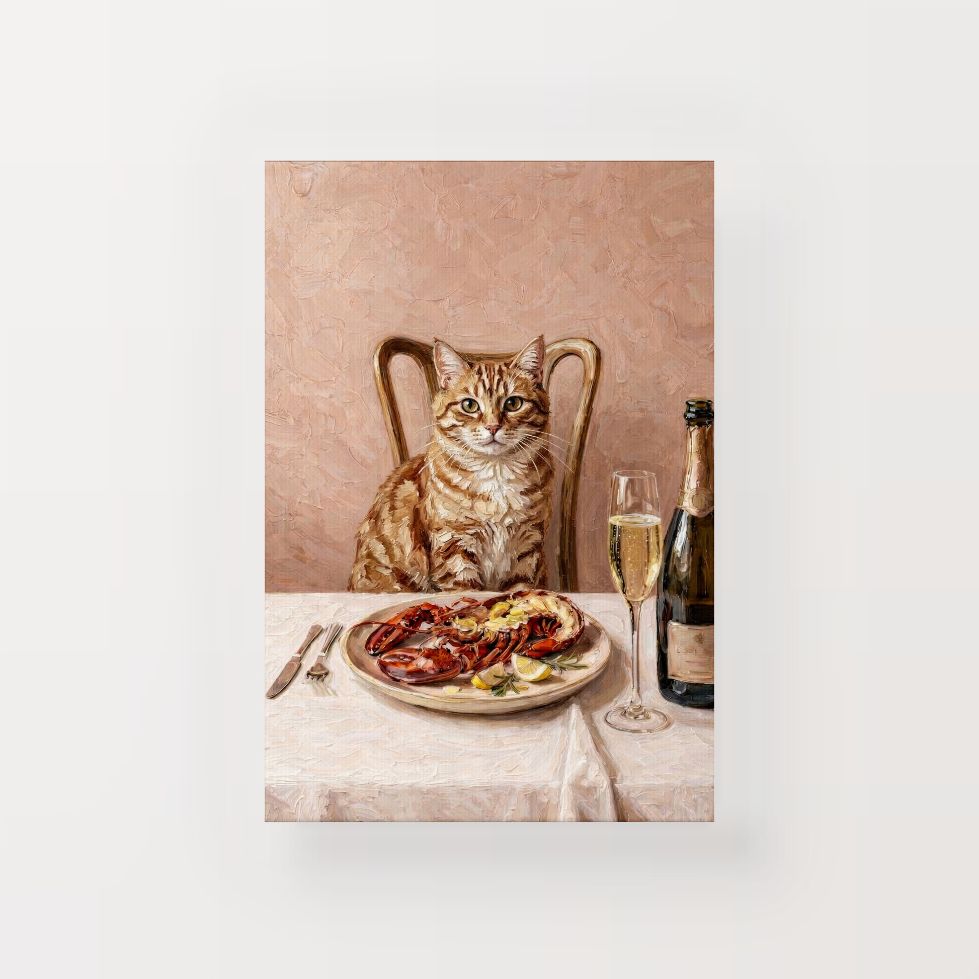 Goodboy Gallery product photo - Lobster Night Portrait for 1 Pet - Canvas Only - Unframed Canvas