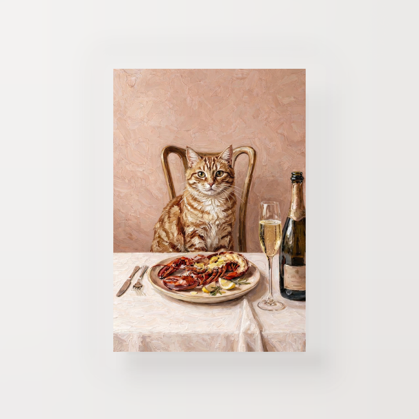 Goodboy Gallery product photo - Lobster Night Portrait for 1 Pet - Print Only - Unframed Print