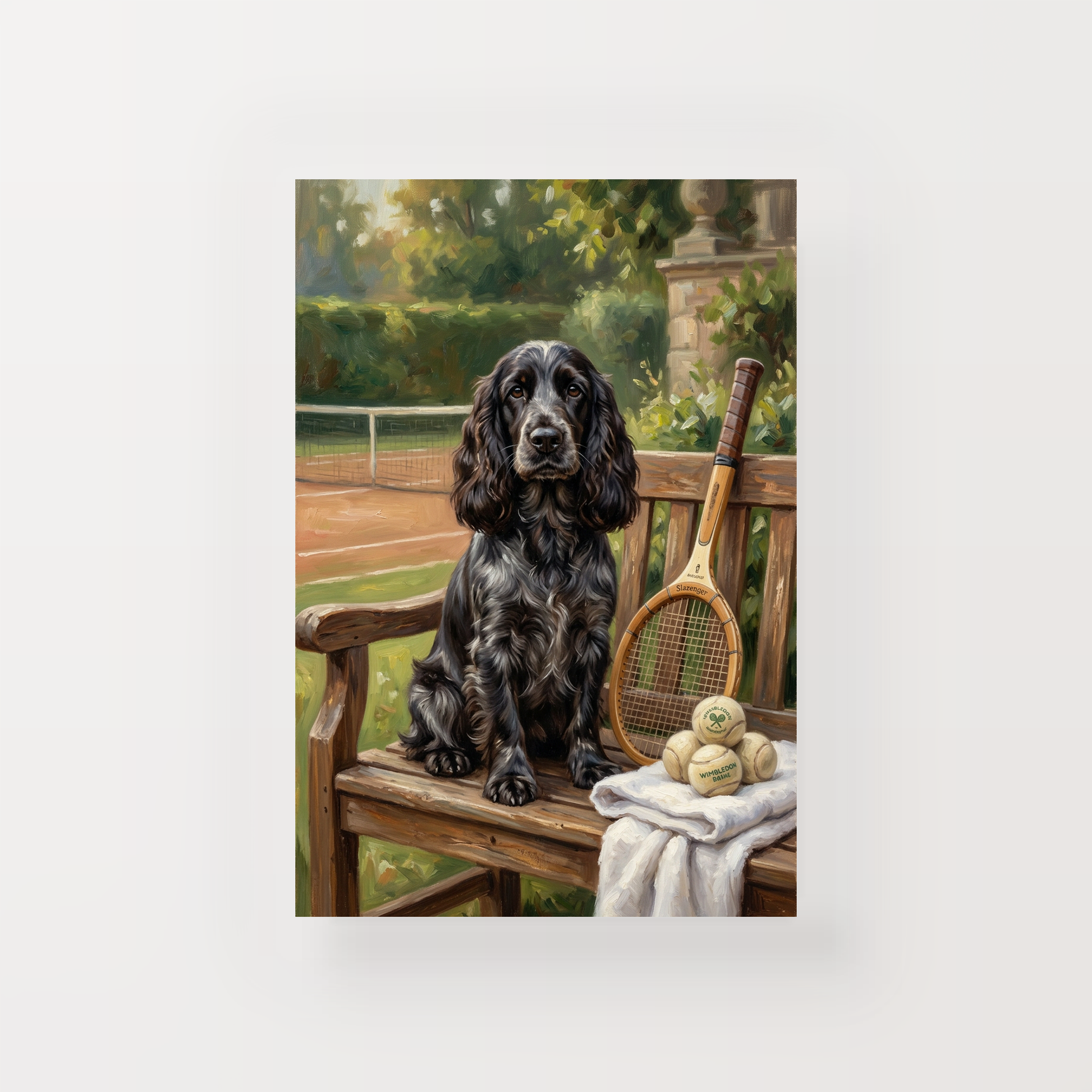 Goodboy Gallery product photo - Classic Tennis Club Portrait for 1 Pet - Print Only - Unframed Print