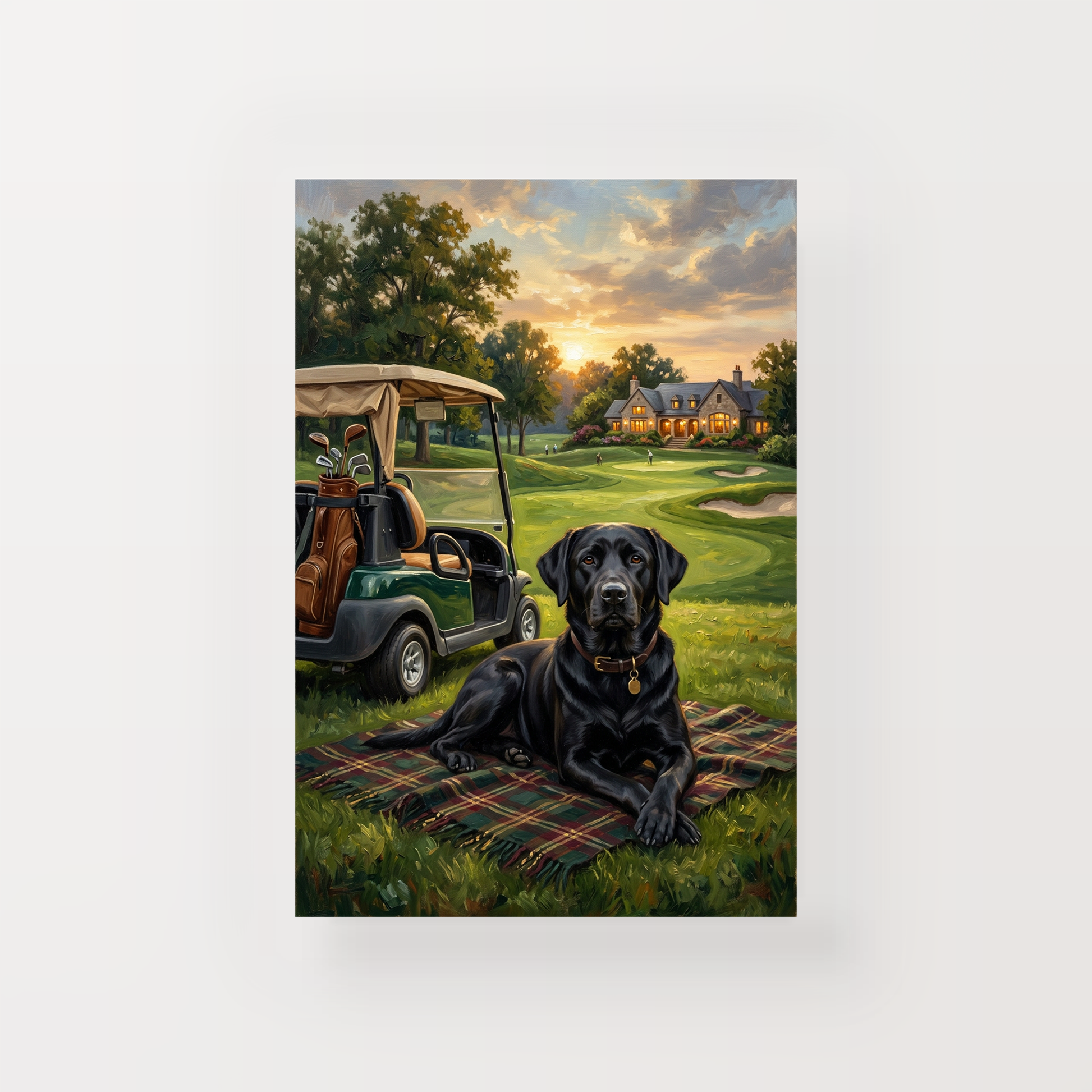 Goodboy Gallery product photo - The 19th Hole Portrait for 1 Pet - Print Only - Unframed Print