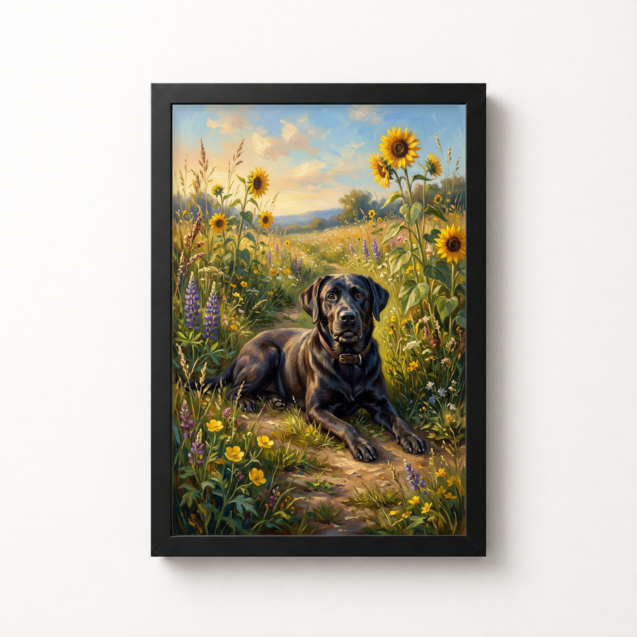 Goodboy Gallery framed product photo - Wildflower Meadow Portrait for 1 Pet