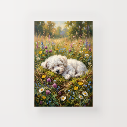 Goodboy Gallery product photo - Wildflower Nap Portrait for 1 Pet - Print Only - Unframed Print