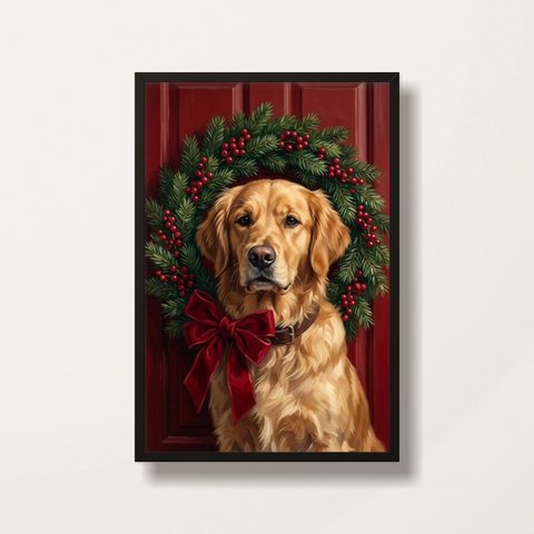 Christmas Wreath · Black frame product photo