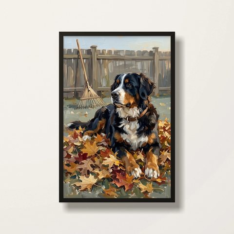 Leaf Pile · Black frame product photo