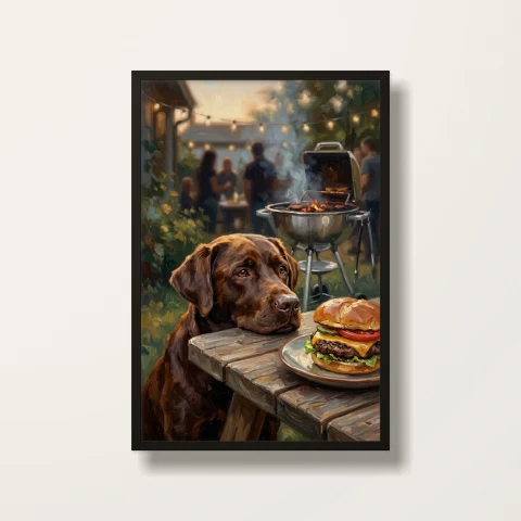 Backyard Burger Night · Black frame product photo